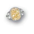 Light yellow diamond and diamond ring