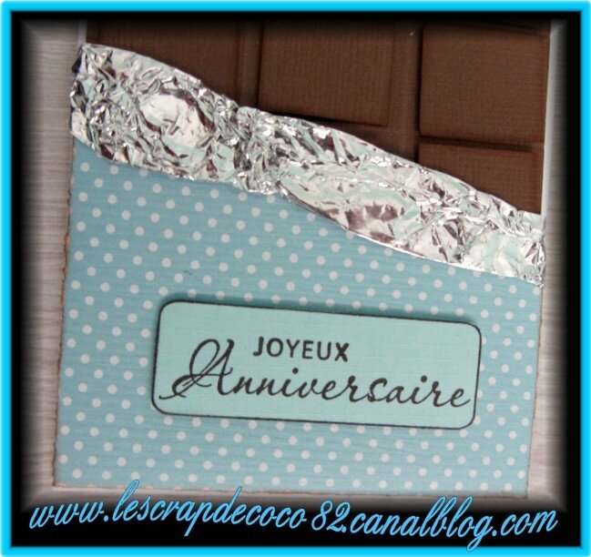 Carte Tablette De Chocolat Joyeux Anniversaire Le Scrap De Coco