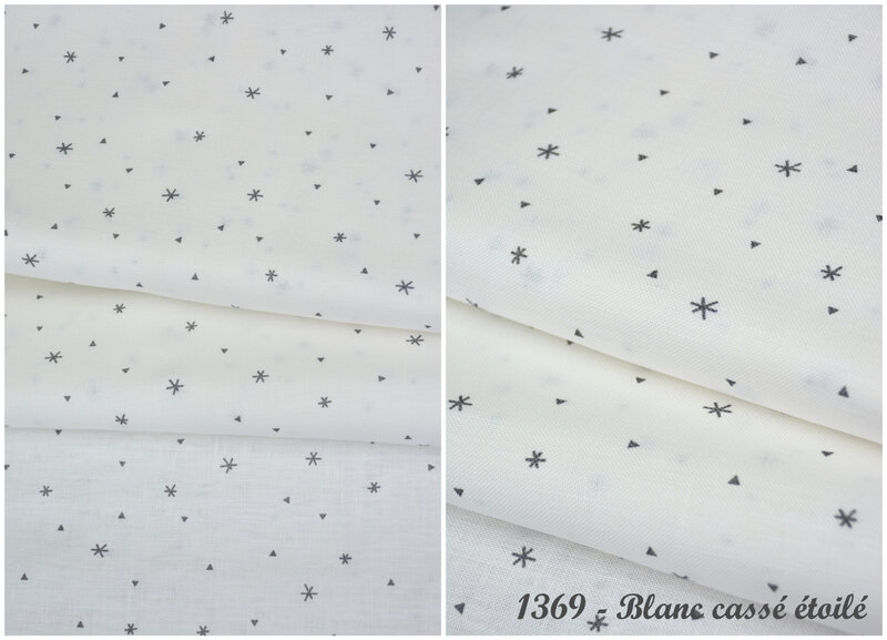 1369 blanc cassé étoilé