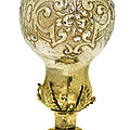 A german silver-gilt gourd-shaped cup and cover, hans weienmayr, augsburg, 1610-12, and later