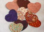 Coeurs en tissu
