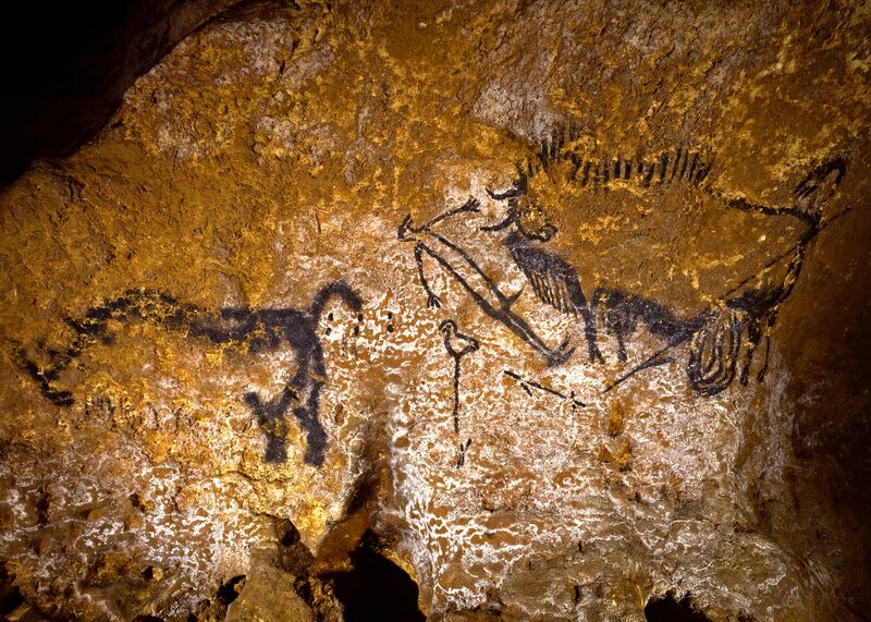 Grotte de Lascaux, l'homme ithyphallique