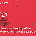 James / band of holy joy - jeudi 18 octobre 1990 - la cigale (paris)