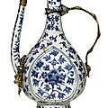 A blue and white islamic market ewer, jiajing mark and period (1522-1566)