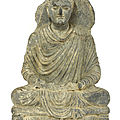 A gandhara grey schist buddha, 4th century