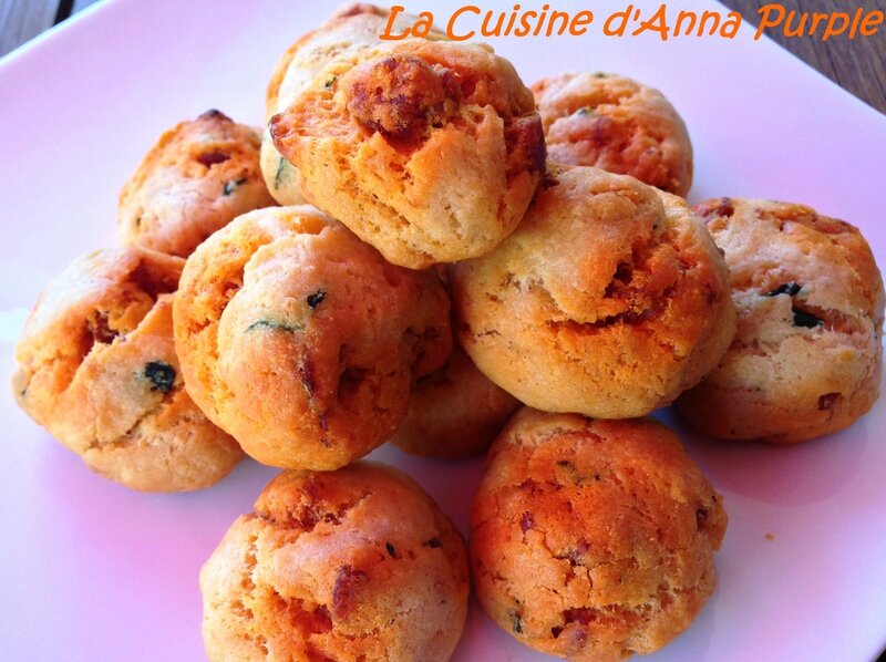 cookies chorizo basilic et parmesan - LA CUISINE DANNA PURPLE 1