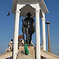 statue de Gandi à Pondicherry