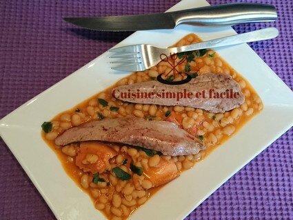 Aiguillettes De Canard Aux Haricots Blancs Cuisine Simple Et Facile