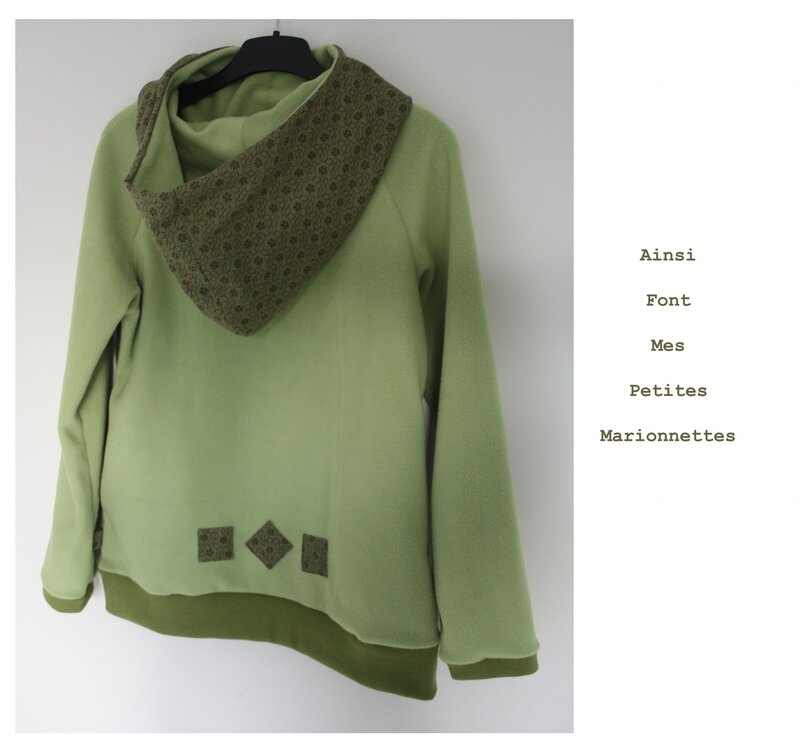 sweat polaire vert 2