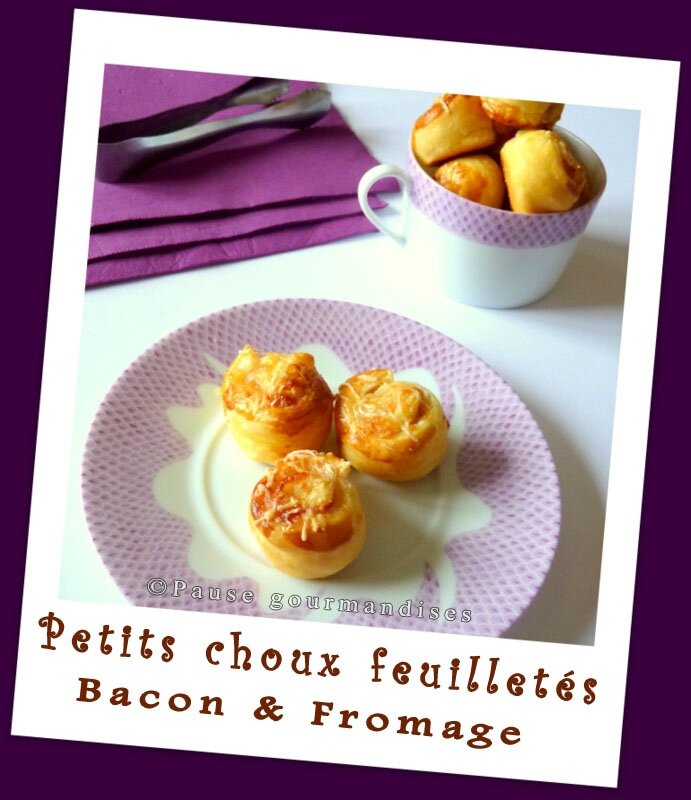 Petits choux feuilletés bacon et fromage (20)