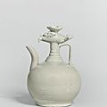 A glazed white stoneware phoenix-head ewer, Northern Song dynasty