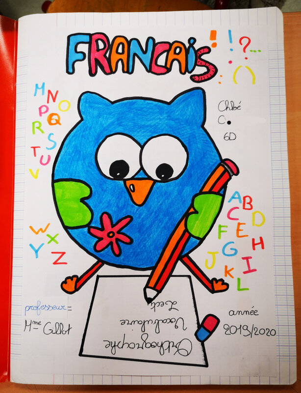 Page De Presentation Cahier De Dessin Encore de jolies pages de présentation du cahier de français ! ♥ - Les