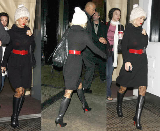 Christina Aguilera wearing Christian Louboutin Maggie Pumps in Lilac and  Navy. Christina Aguilera Bur…
