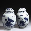 Chinese transitional blue and white porcelains