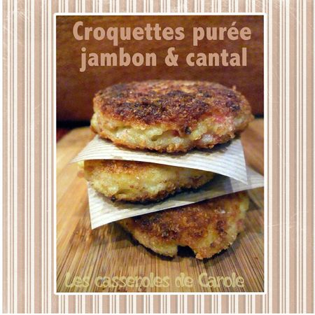Croquettes Purée Jambon Cantal Recyclage Les