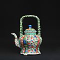 Famille verte teapot, china, kangxi period