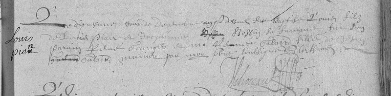 1627 - ARTINS 18 décembre 1627 PIAU Louis (Fils de Louis & BOSSIN) - Page 46-162