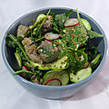 Salade de courgettes blanches et tatiki de thon