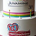 Gâteau pour Arkopharma, Juvamine, Mercurochrome