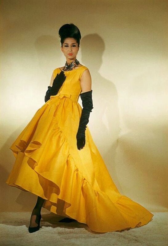 China Machado wearing Balenciaga, 1959