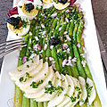 Salade aux asperges et poire