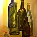 bouteilles vertes