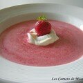 Soupe de fraises au rosé de brigham, sans gluten