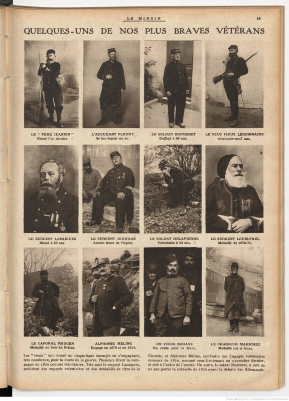 Les vétérans de 1870 Le miroir 12-09-1915