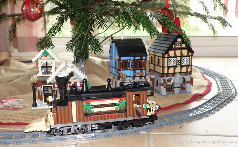 Lego train village