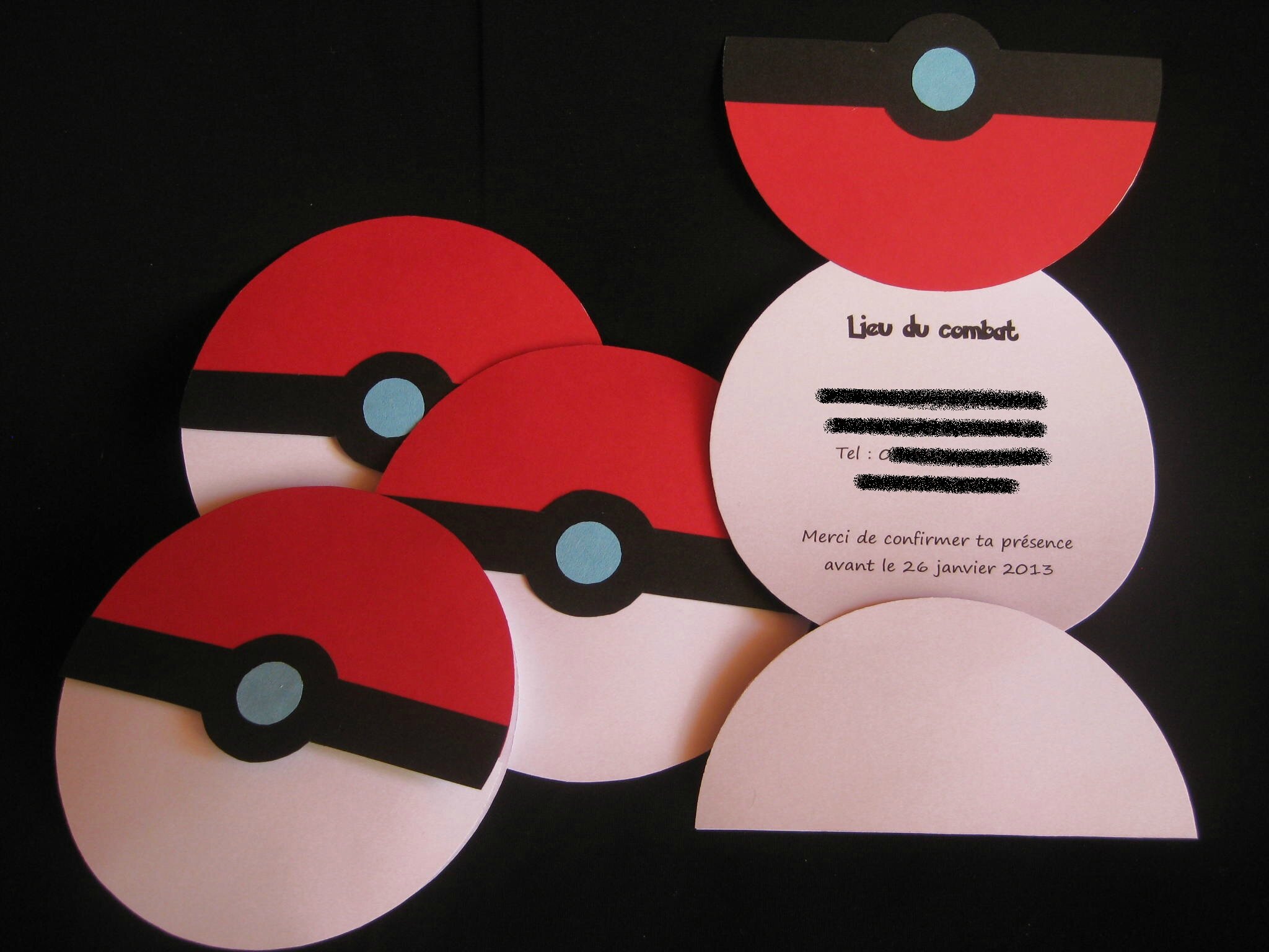 Invitation Pokémon. Invitation d'anniversaire Pokémon. Carte d