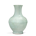 A rare and important ru-type glazed vase, hu, yongzheng six-character seal mark in underglaze blue and of the period(1723-1735)