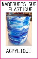 ACRYLIQUE Marbrures sur plastique