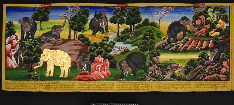 scenes-from-the-buddhas-previous-incarnations-in-a-19-century-burmese-manuscript