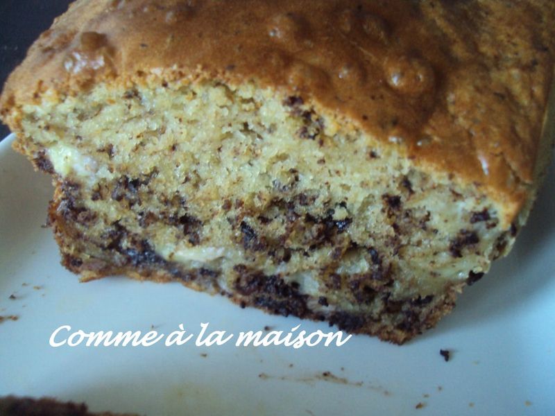 Gateau Fromage Blanc Bananes Et Chocolat Comme A La Maison