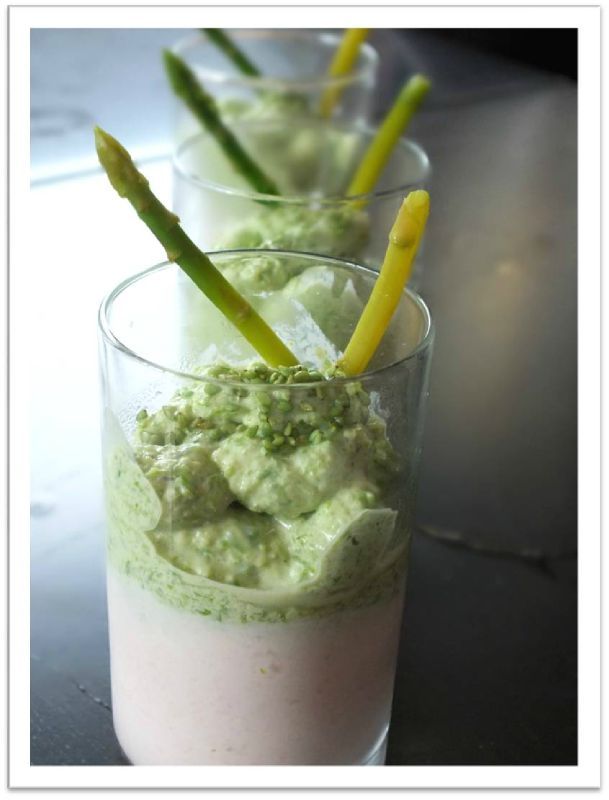 Panna cotta au saumon fumé et mousse d'asperge au wasabi - Pour vos Papilles et vos Pupilles