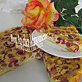 Gâteau aux cerises crémé et amandé et bonne fête des pères pour dimanche