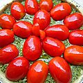 Tarte aux tomates sur un pesto grâce à yummy magazine