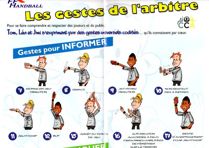 JJA - Gestes de l'arbitre - Le Landreau Handball (LLH) - Nouveau site ...