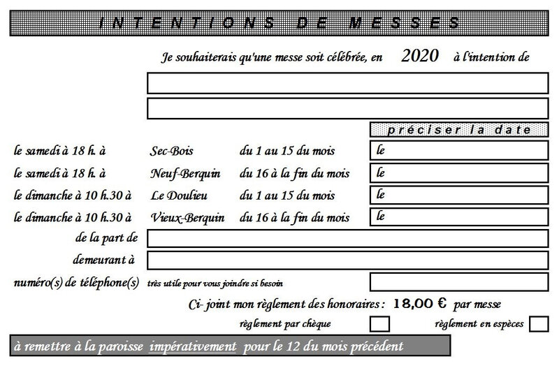 demande de messe-2020