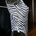 Body String Spandex Baltogs imprimé zèbre