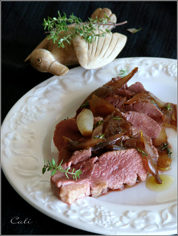 MAGRET DE CANARD & SAUCE AUX ÉCHALOTES (CUISSON VAPEUR) Vanille