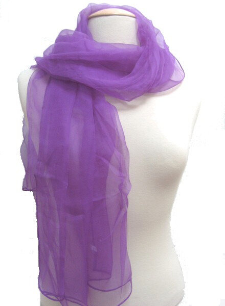 foulard-soie-mousseline-violet