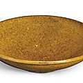 An amber-glazed dish, china, liao dynasty (ad 907-1125)