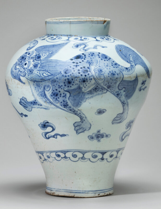 2016_NYR_11930_0110_001(a_blue_and_white_porcelain_jar_with_a_tiger_and_mythical_lion_joseon_d)
