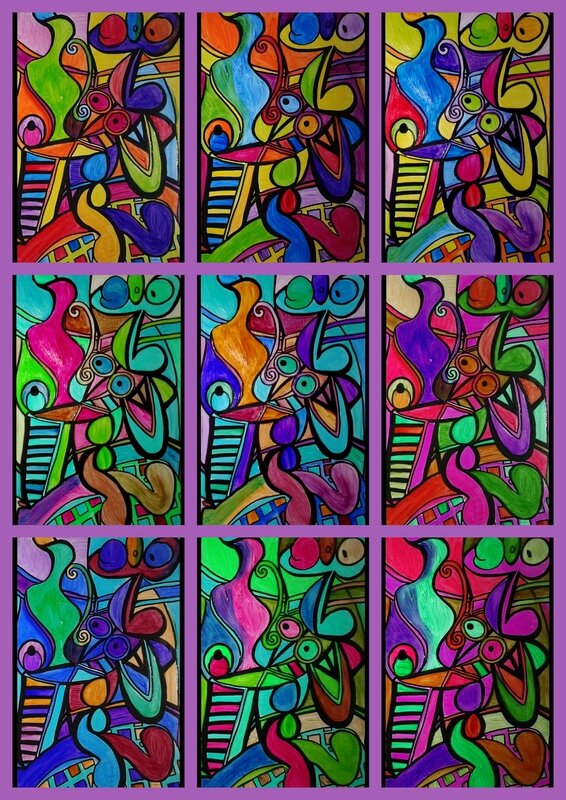 126_Compositions abstraites_Picasso cassé (panneau collectif 2)
