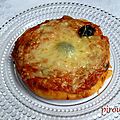 Mini-pizza aux poivrons avec ou sans fromage