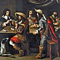 École française vers 1630, « les joueurs de cartes »