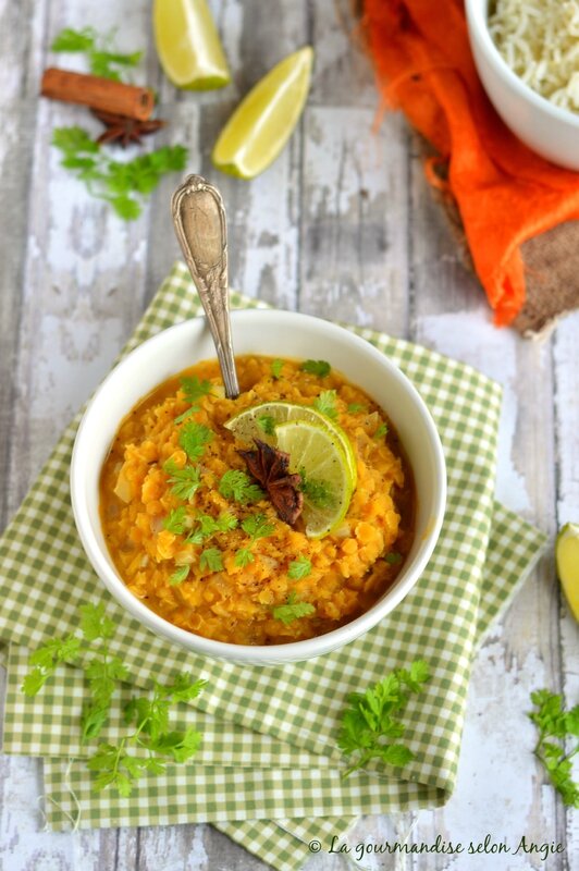 dhal de lentilles corail vegan 2