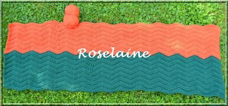 Roselaine Couverture Vague Ripple Orange Vert 1