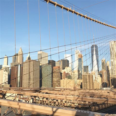 La skyline vue du Pont de Brooklyn ©Kid Friendly